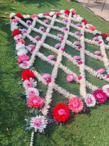 Chadar de Entrada Nupcial Jasmine con Borde Floral Completo, Toldo Phoolon Ki Chaddar para Bodas Indias/Punjabi/Pakistaníes/Nikah - Product Image 3