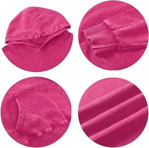 Sudadera con capucha extragrande de lana de algodón para hombre, estilo clásico lavado con ácido, aspecto de ropa de calle lavado con ácido para hombre - Product Image 5