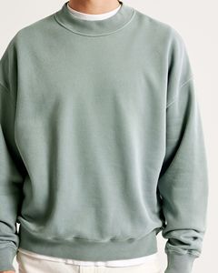 Sweat-shirt pour homme de qualité supérieure personnalisé, coton côtelé, col rond, streetwear, épaules tombantes, pull-over, sweat-shirts pour homme - Product Image 3