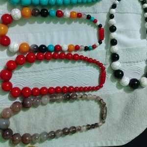 Collier en résine écologique en gros, bijoux fantaisie, perles rondes, taille personnalisée, bon prix, cadeau de mariage, style religieux - Product Image 1