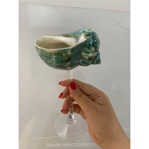 Wedding Shell Conch Cup Cuisine Dessert Seashell Goblet Hot Sales, Seashell Wine <b>Glasses</b>, Shell Martini <b>Glasses</b> From Vietnam - Product Image 2