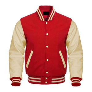 Chaqueta Universitaria de Lona con Bordado de Moda Personalizada de Alta Calidad para Hombre, Talla Grande, Cuello Alto, Invierno - Product Image 1
