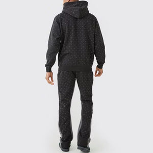 2025 personnalisé poids lourd meilleure vente prix strass survêtement cordon thermique ligne nouveauté hiver décontracté unisexe - Product Image 2