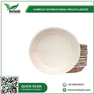Vente à l'exportation de plaque de feuille d'areca en bambou jetable de 8 pouces pour les hôtels disponibles au prix de gros de l'Inde - Product Image 5