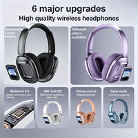 Casque audio Bluetooth 6.0 avec haut-parleur 40 mm, autonomie ultra-longue de 60 h, pour le sport, appels mains libres, écran LED