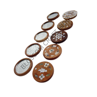 Miroir en nacre en bois naturel fait à la main miroir en nacre pour le maquillage des femmes