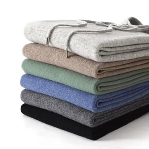 2024 automne hiver nouveau pull en cachemire hommes 100% laine à capuche col tricot pull affaires décontracté à manches longues sport à capuche - Product Image 2