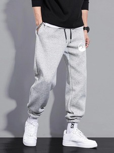 Pantalones Deportivos de Gimnasio para Hombre, Pantalones de Chándal Ajustados de Algodón y Felpa, de Secado Rápido, Transpirables, Talla Grande, para Entrenamiento de Invierno, Correr - Product Image 4