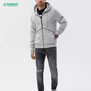 Nouveauté, cagoule vintage à capuche avec fermeture éclair pour hommes, épaules tombantes, col à capuche, logo personnalisé, 2025 - Product Image 3