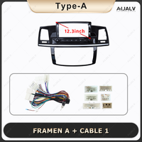 12.3 pouces voiture Audio plaque frontale Fascia cadre pour 2005-2017 TOYOTA FORTUNER grand écran Radio stéréo panneau tableau de bord montage Kit de réaménagement