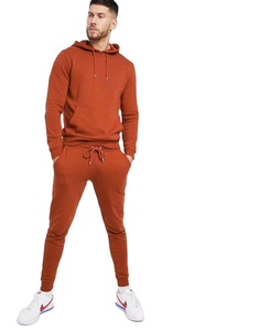 Conjunto Deportivo de Invierno 2 en 1 para Hombre, Pantalones Deportivos con Capucha, Talla Grande, Secado Rápido, Transpirable, 100% Algodón, Estampado Sólido - Product Image 3