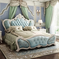 Cama King Size de Lujo Europeo con Capitoné, Tallado en Diamante y Piel Sintética Kama