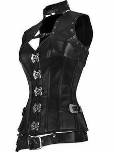 OEM ODM <b>Gothic</b> Lace Wedding Waist Trainer Front Busk Bust Cups Bustier Steel Boned Shapers Clasp Closure Hanging Chains Feature - Product Image 5
