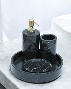 Ensemble de salle de bain minimaliste en résine cinq pièces facile à nettoyer - Product Image 4