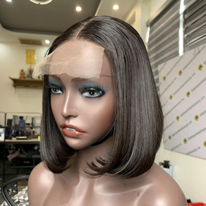 Peluca recta de hueso con flecos, cabello humano vietnamita, lista de precios al por mayor para personas, cabello humano de hueso liso 100%, cabello humano de Vietnam - Product Image 1