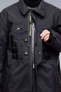 Novedades Chaqueta de Bolsillo grande con capucha Diseño funcional Cyberpunk Top negro ligero para senderismo al aire libre Lona larga delgada - Product Image 6