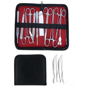 Kit de dissection en acier inoxydable Ss 12 pièces avec lames de scalpel Instruments médicaux Instruments chirurgicaux portables - Product Image 1