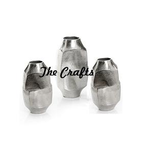Florero de aluminio color plata con la mejor calidad, accesorios de decoración para el hogar y bodas, maceta. - Product Image 1
