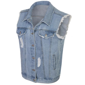 Chaleco Vaquero Sin Mangas de Diseño Nuevo, Unisex, para Hombre y Mujer, Chaleco Vaquero con Capucha para Mujer - Product Image 3