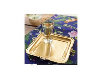 Plateau de service en cuivre de qualité supérieure vaisselle de table personnalisée plateau carré en laiton fabriqué à la main Table à manger fantaisie plateau en cuivre - Product Image 1