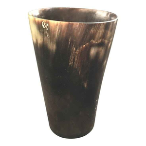 Viking nouveau Design fait à la main Agate verre à liqueur/tasse vraie corne de buffle à boire technique polie naturelle par Crescent Crafts - Product Image 4