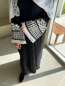 2024 de talla grande transpirable arrugas suave crepé bordado musulmán Kefiyyeh Abaya Ramadán borla Dubai mujeres modesta ropa islámica - Product Image 4