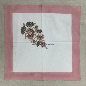 Manteles individuales de algodón estampados en bloque al por mayor con servilletas juego de 6 manteles individuales con 6 servilletas esteras hechas a mano Jaipuri - Product Image 3