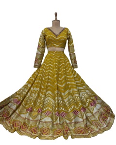 NUEVO DISEÑADOR BOLLYWOOD HEAVY GEOREGTTE CHINE TRABAJA LEHENGAS CON DUPATTA * - Product Image 1