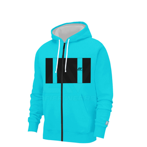 Sudaderas con capucha y cremallera para hombre, personalizadas al por mayor, 100% algodón, alta calidad, transpirables, hechas en Pakistán - Product Image 1