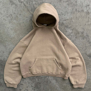 2025 recadrée surdimensionné hommes sweats à capuche vierges goutte épaule coton Polyester doux coton logo personnalisé sweat à capuche Boxy Fit usine - Product Image 5