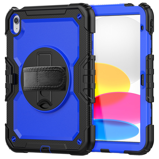 Drop-proof and Shockproof Armor Rugged Tablet Protective Case with Stand Shoulder Strap for iPAD 10.9 10th 2022 with Pen Holder