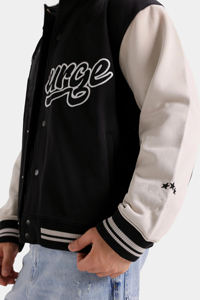 Chaqueta Universitaria con Botones de Moda, Chaqueta Universitaria Personalizada al por Mayor, Chaqueta Estilo Universitario Estadounidense, Chaqueta Deportiva con Letras - Product Image 4