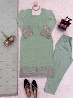 Salwar Kameez de Georgette Sintética para Mujer, Largo hasta el Tobillo, Vestido Tradicional Bordado, Ropa Casual, Estilo India Pakistán, Invierno Verano