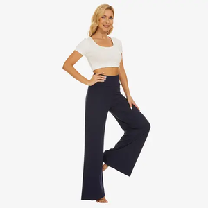 Custom Polyester Oversized Straight Pants Breathable <b>Women's</b> Pants and <b>Trousers</b> for <b>Women</b> - Product Image 1