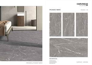 Porcelana Natural Vitrum, azulejos de suelo de alta calidad de 600x1200mm, superficie mate/brillante/tallada, azulejos de 24x48 pulgadas, Material de construcción - Product Image 5