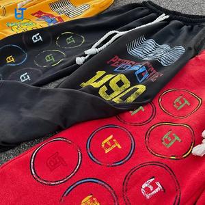 กางเกงวอร์ม BENTURA สตรีทแวร์ขายดี พิมพ์ลาย DTG ล้างสีแบบ Acid Wash แต่งขาด ปักโลโก้ตามสั่ง ผ้าฝ้าย 100% สำหรับผู้ชาย - Product Image 4