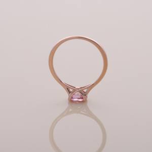 IGI Certified Oval Cut Pink Lab Grown Diamond <b>Solitaire</b> Engagement-Wedding <b>Ring</b> in Solid 925 Sterling <b>Silver</b> - Product Image 6