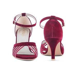 Sandalia de tacón elegante granate FN5817 - Product Image 2