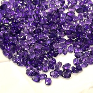 Pierres précieuses ovales en améthyste violette naturelle de qualité supérieure avec une coupe lisse finie pour la fabrication de bijoux du fournisseur indien - Product Image 3