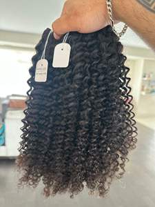 Extensions de cheveux humains Gaurash de qualité supérieure, vierges, Remy, d'Inde, provenant de jeunes donneurs, cuticules intactes, double épaisseur, bouclés crépus, raides, lâches - Product Image 3