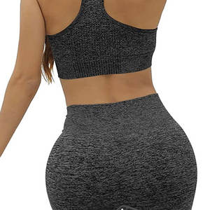 Ensemble de soutien-gorge et short de sport pour femme de haute qualité, couleur unie, pour la course à pied, la gym, le yoga, les entraînements - Product Image 6