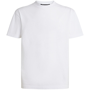 T-shirt lourd surdimensionné Crop Boxy Fitting 100% coton goutte épaule Streetwear col côtelé t-shirt blanc pour hommes - Product Image 6