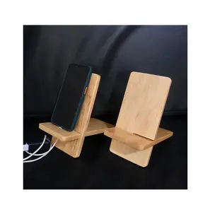 Luxurious Design Hot Quality Natural Mango Wooden Cellphone Holder Customize Size Natural Wood Mobile Phone Stand Cheap Price
