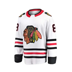 Comfortable 100% Polyester Men's Ice Hockey Jersey | Custom V-Neck & Long Sleeve with Embroidery - Product Image 1