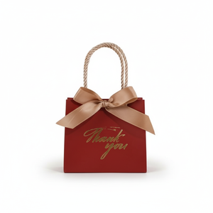 Wholesale Luxury Christmas Recyclable Coated Paper Classic Gift <b>Bags</b> Cotton Rope Handle Custom Thank You <b>Gold</b> Stamp Offset - Product Image 6