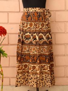 Jupe portefeuille femmes respirant coton imprimé Mandala réversible bohème Hippie Style parole longueur ceinture confortable pour l'été - Product Image 5