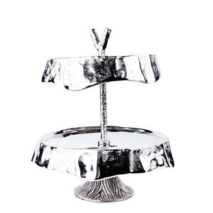 Vente à chaud de présentoir à gâteau en métal de qualité supérieure nouveau présentoir à gâteau de créateur prix de gros présentoir à gâteau en aluminium plateau de service - Product Image 2