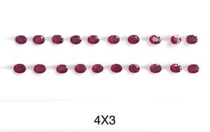 หินทับทิมสีชมพูแดงธรรมชาติขนาด3มม. 4*3มม. อัญมณีอัญมณีอัญมณีเจียระไนทรงรี4*3มม. เครื่องประดับอัญมณีทำจากทองแข็งละเอียด AAA - Product Image 2