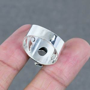 Precio al por mayor de alta calidad, bisel de piedras preciosas de cristal Chapado en plata 925, anillo de piedra de latón Natural para mujer y niña, joyería - Product Image 4