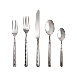 Fourniture robuste de l'Inde Cuillère Fourchette Couteau Couverts en acier inoxydable Ensemble de couverts plaqués argent pour ustensiles de cuisine à domicile - Product Image 1
